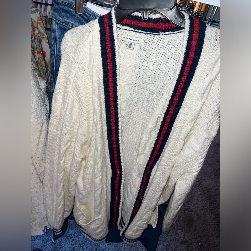 AE striped cardigan